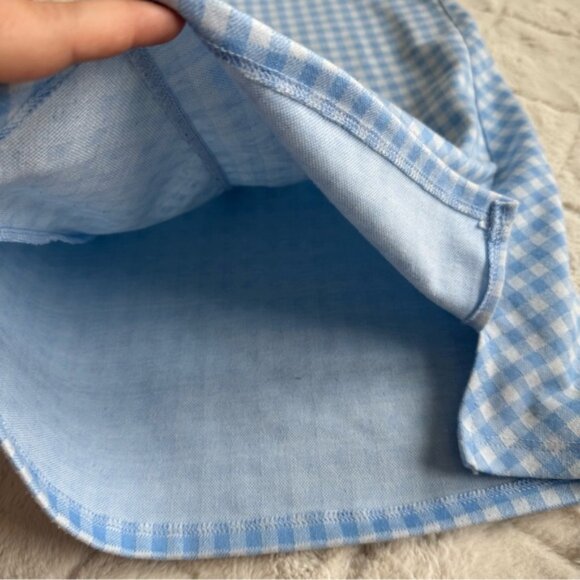 Emily June | Blue & White Check Halter Strap Plaid Bodycon Dress | Size Medium - Picture 5 of 10